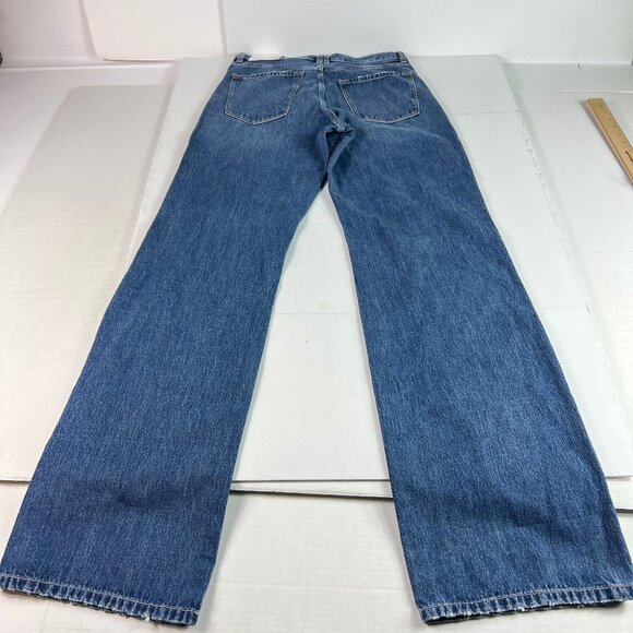 KanCan Jeans Womens 27 90s High Rise Wide Leg Flare Blue Distressed Cotton Denim - Picture 9 of 16